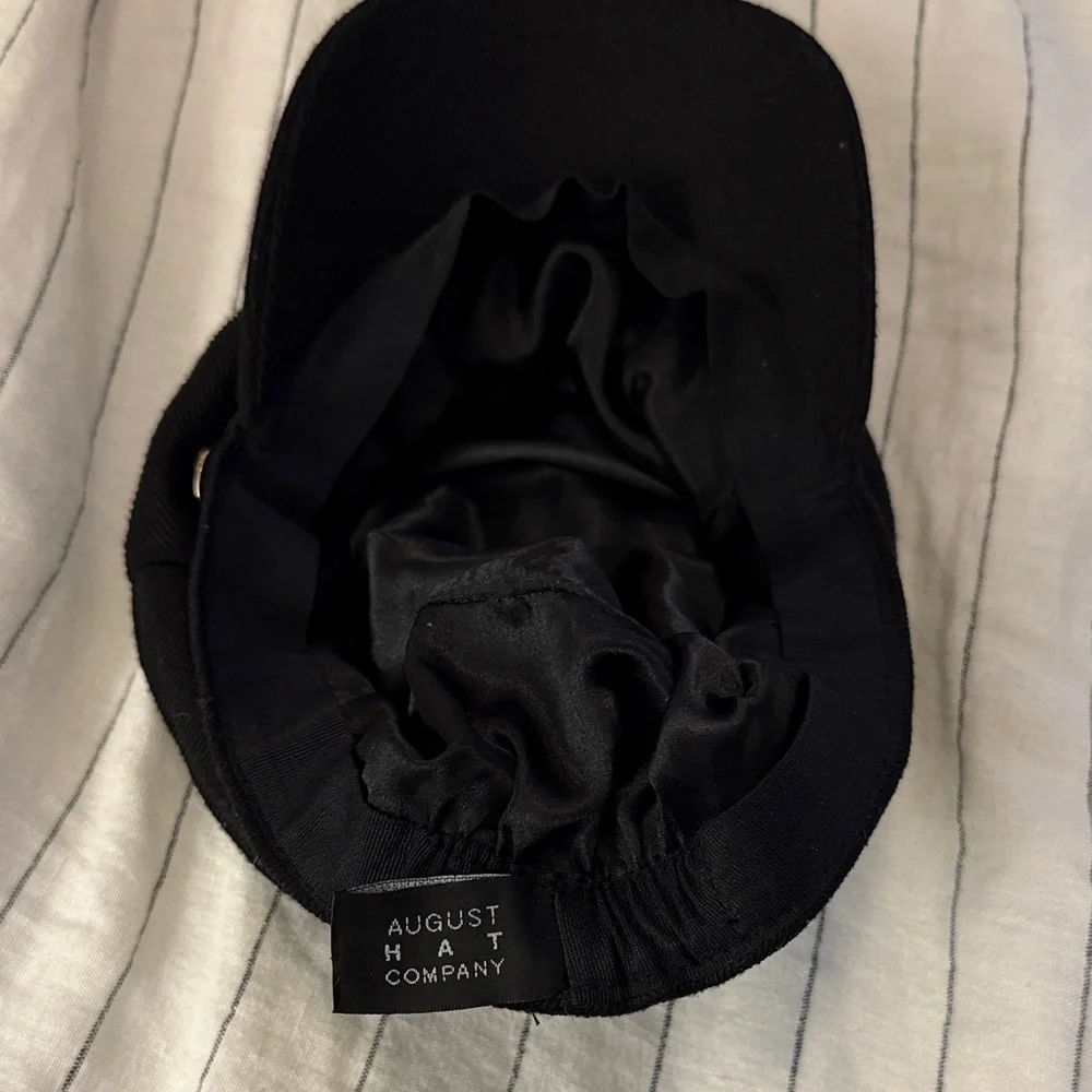 August Hats Black Women’s Newsboy Cap - Picture 2 of 4